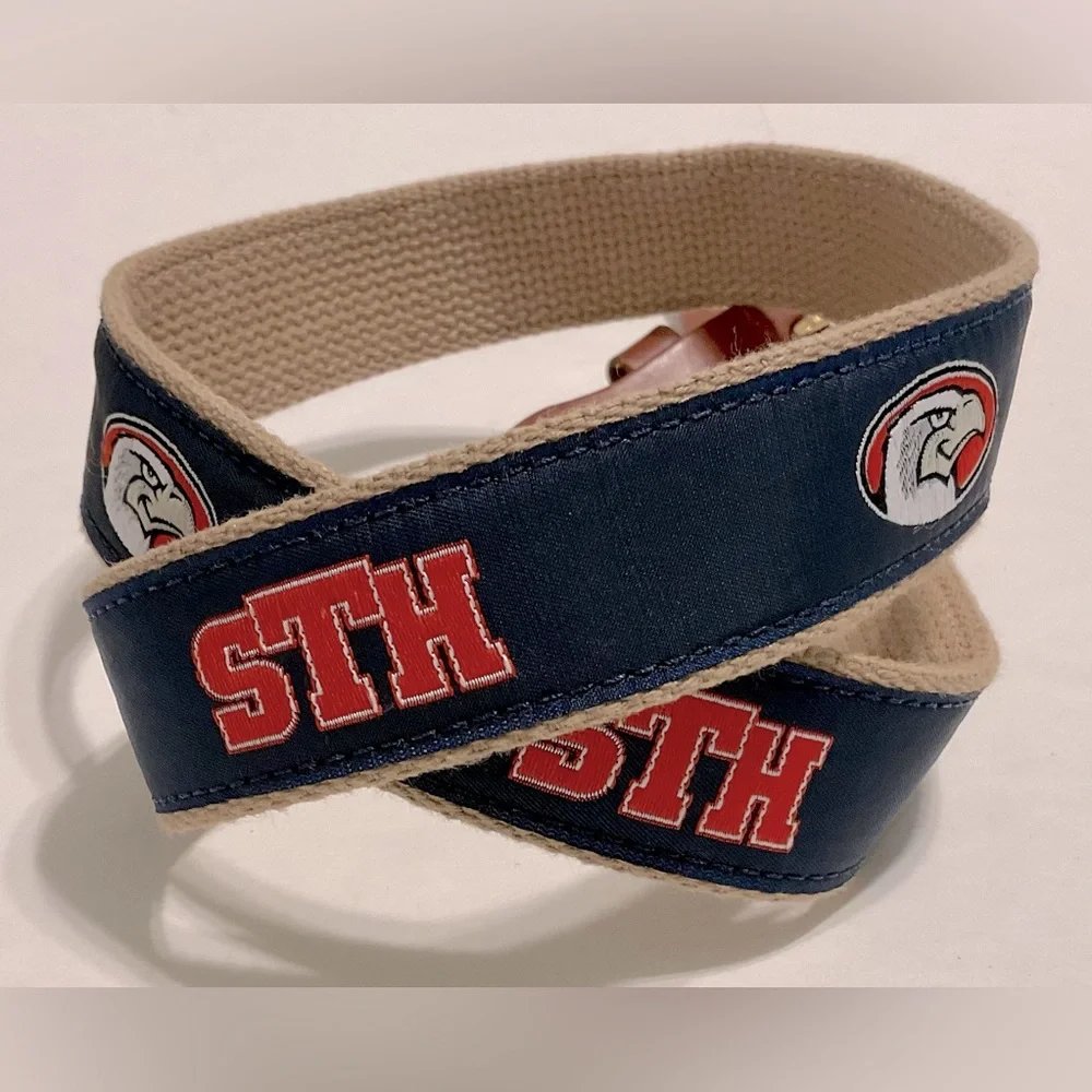 STH High quality men's leather belt, cotton braid.